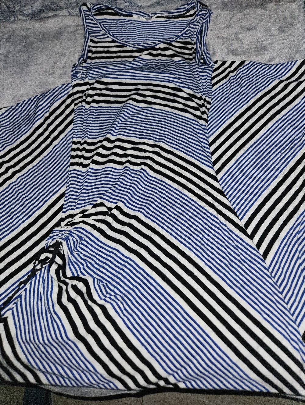 Max Studio Blue, Black & White Dress Tank